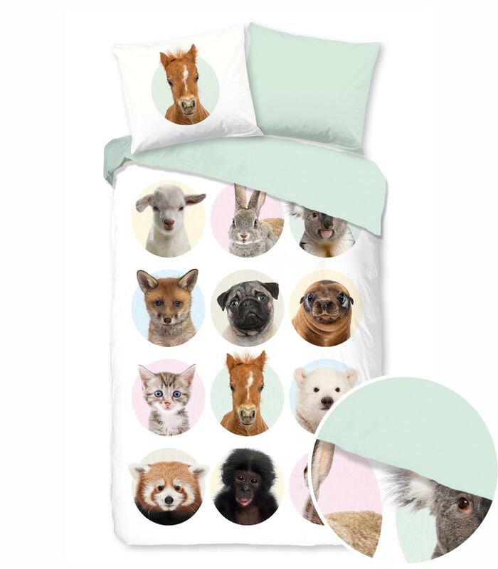 Housse de couette Young Animals Multi Coton image number 0