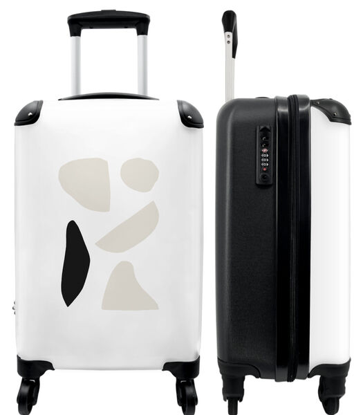 Valise spacieuse avec 4 roues et serrure TSA (Formes - Abstraites - Pastel - Design)