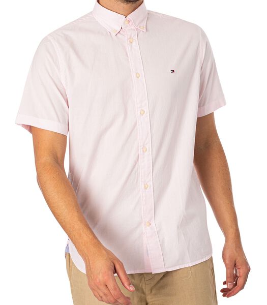 Flex Poplin Regular Overhemd Met Korte Mouwen