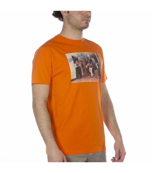 Sundek Bedrukt Oranje T-Shirt