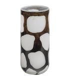 Handmade Vase - Verre - Noir/Blanc - 28x12x12  - Blair image number 3