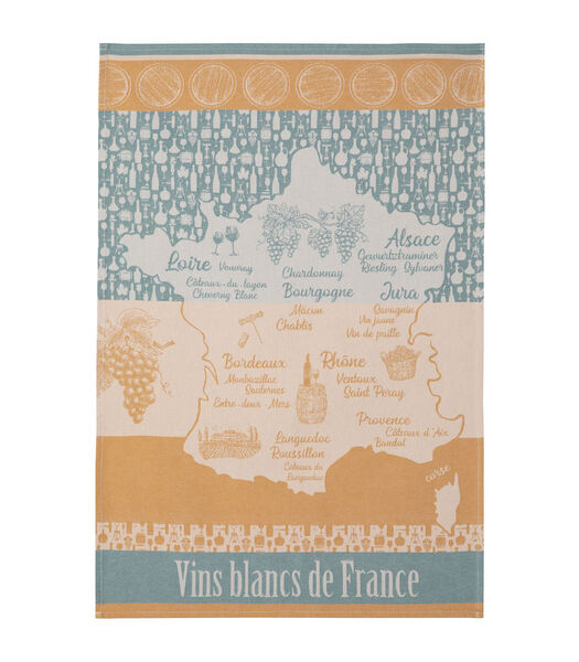 Vins Blanc de France - Tafellinnen Theedoek