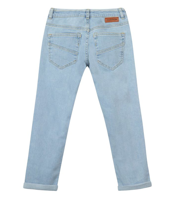 Gebleekte slim fit jeans image number 1