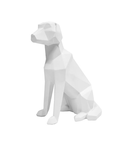 Ornement Origami Dog - Blanc - 23,3x12,8x25,4cm