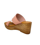 Sandales compensées en cuir avec gravure DRACO image number 2
