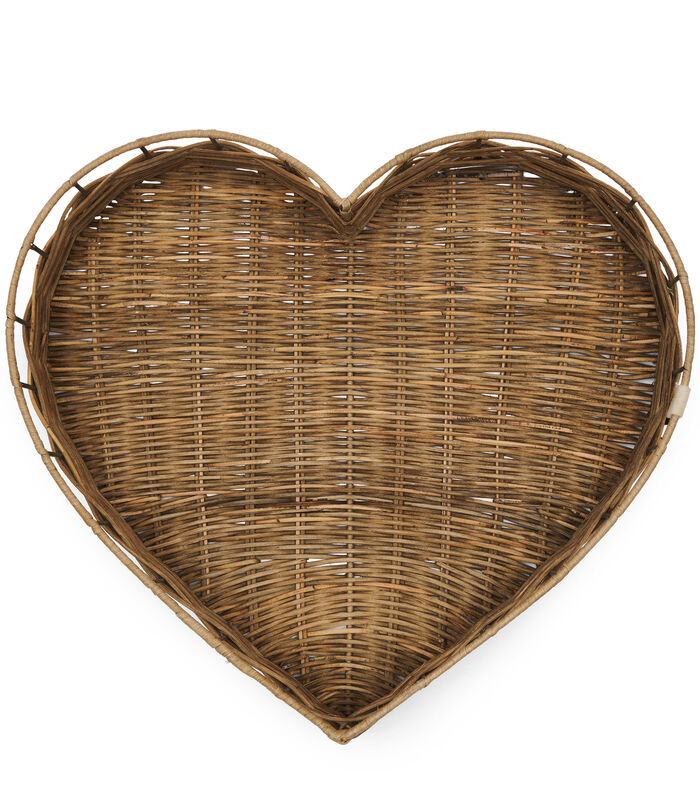 Rustic Rattan Heart Tray image number 0