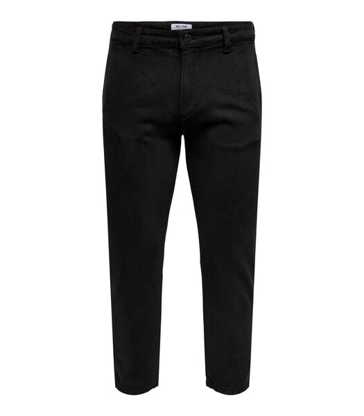 Pantalon en sergé de coton Avi Beam - Noir
