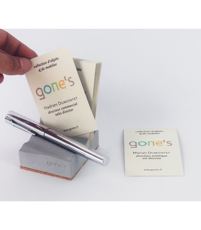 Support téléphone et stylos en béton - Onde - Gone's