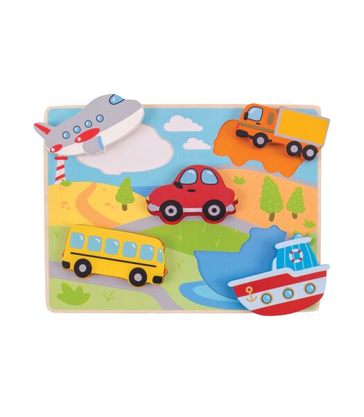 Bigjigs Chunky Lift Out Puzzle (Transport)