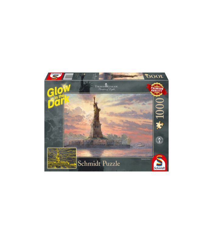 puzzel Statue of Liberty in the twilight - 1000 stukjes - 12+ image number 0