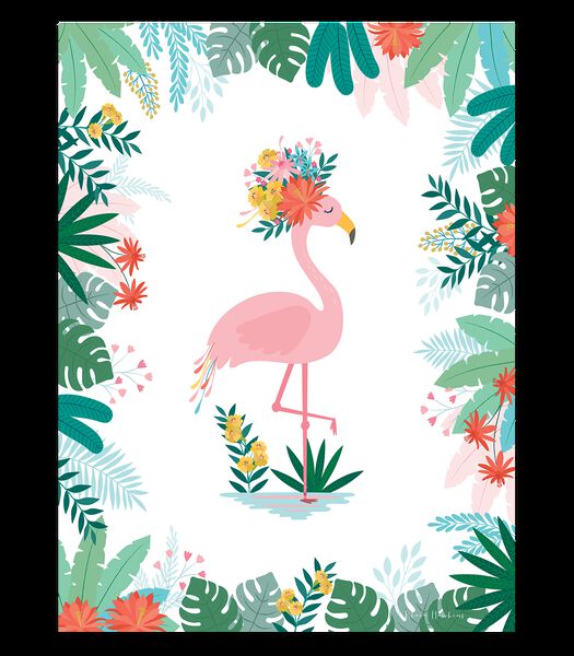 Affiche seule flamant rose Rio, Lilipinso