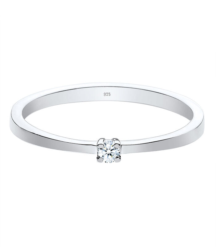 Ring Dames Verlovingsring Met Diamant (0,03 Ct) In 925 Sterling Zilver image number 1
