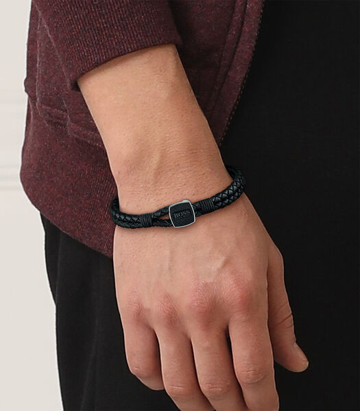 Bracelet cuir noir 1580047M
