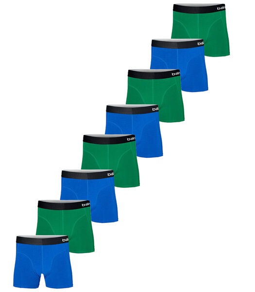 Bamboe Boxershorts Heren 8-pack Blue/Green