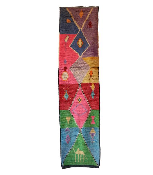 Marokkaans berber tapijt pure wol 340 x 82 cm