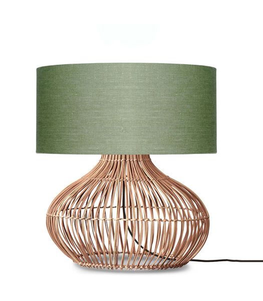 Lampe de Table Kalahari - Vert/Rotin - Ø47cm