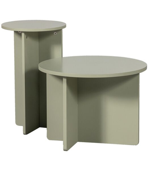Set De 2 - Ronny Table D'appoint Vert/Gris