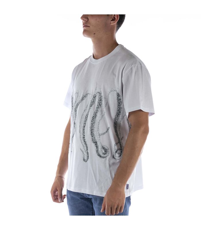 T-Shirt Octopus Censored Outline Bianco image number 1