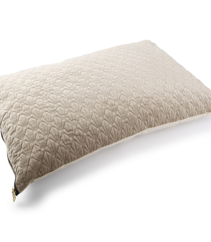 Coussin 60x40cm velvet Taupe Snooze image number 1