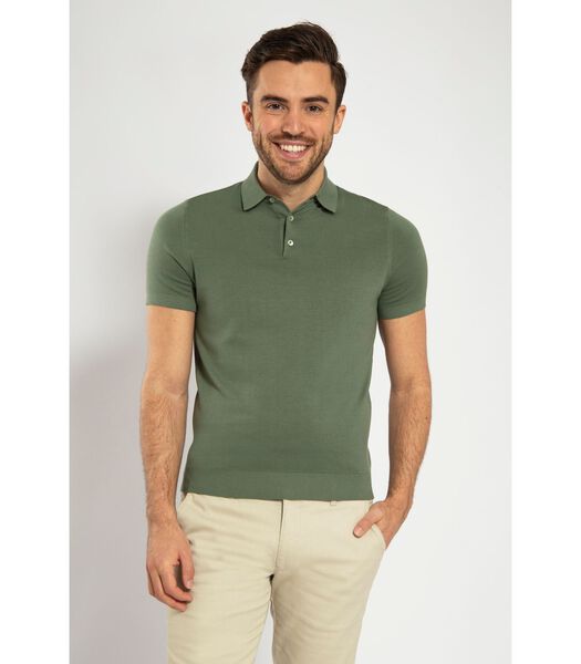 Knitted Polo Groen