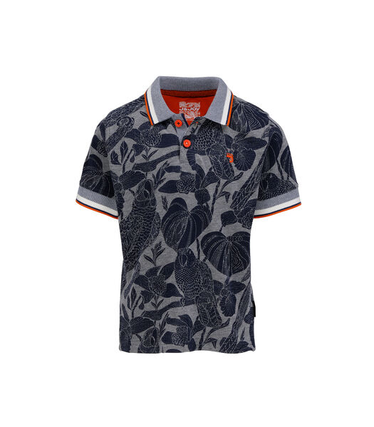 Polo coton imprimé floral