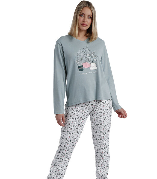 Pyjama loungewear broek top lange mouwen Time Naar Grow