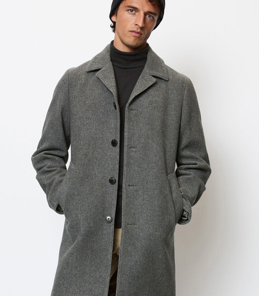 Manteau en laine de coupe Regular Fit