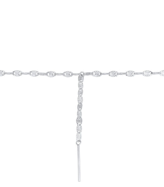 Halsketting Dames Y-Halsketting Plaat Ster Ontwerp Elegante Trend In 925 Sterling Zilver