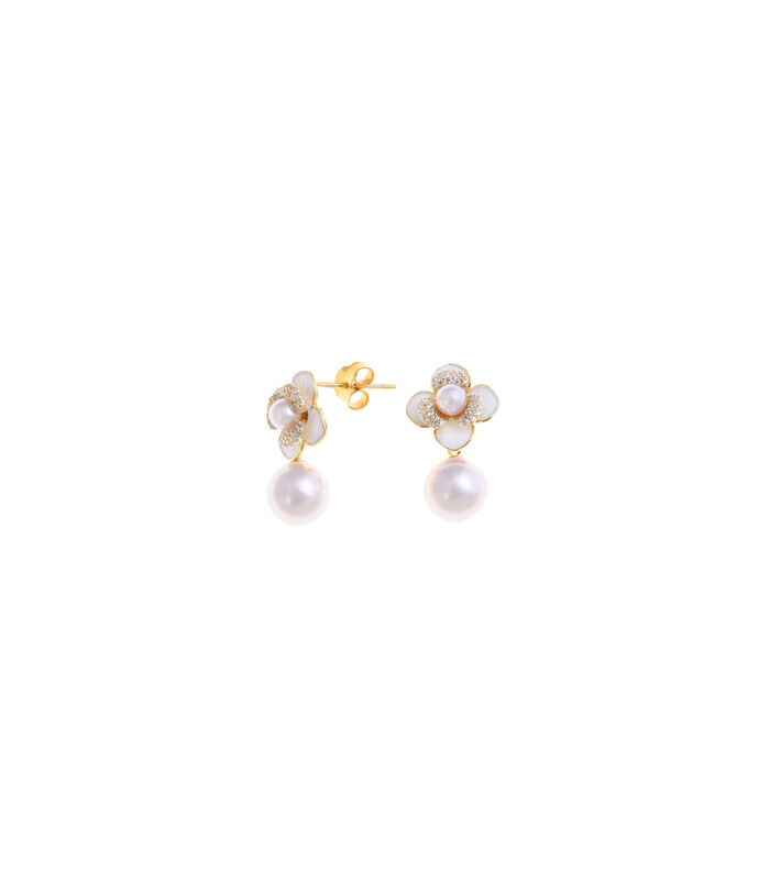 Boucles d'oreilles Pearl Flower III image number 0