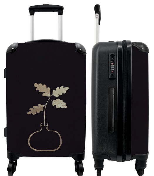 Bagage à main Valise avec 4 roues et serrure TSA (Art - Noir - Design - Vase)