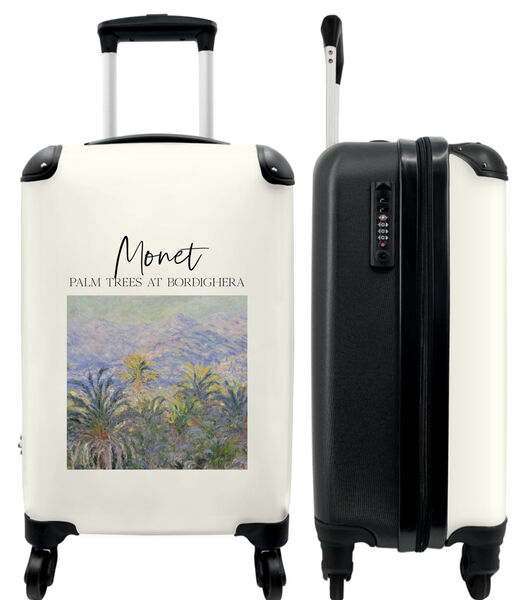 Ruimbagage koffer met 4 wielen en TSA slot (Kunst - Monet - Natuur - Palmbomen)