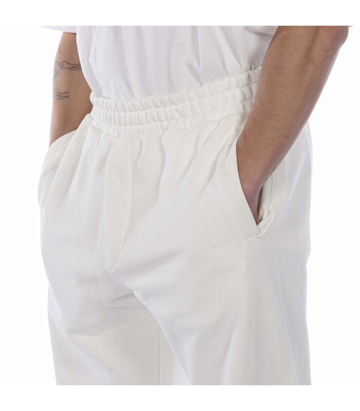 Pantaloni Embroidered Logo Bianco image number 3