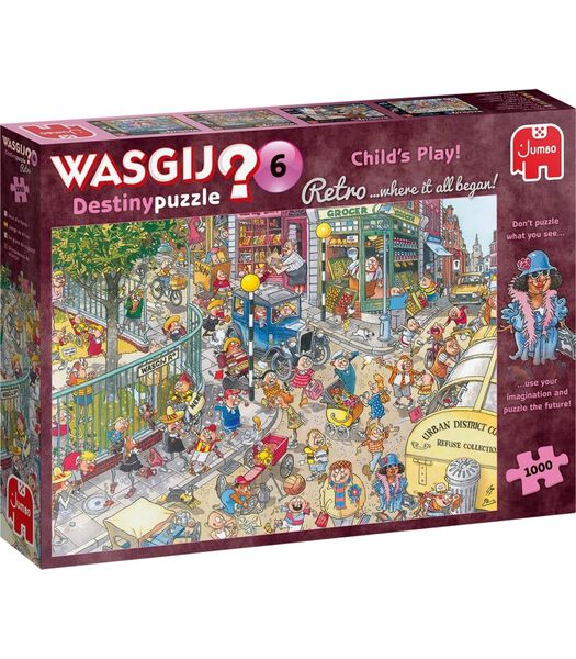 Casse-tête  Wasgij Retro Destiny 6 - Jeu pour enfants - 1000 pièces