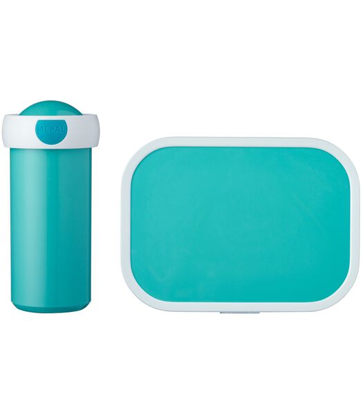 Lunchset (Schoolbeker & Lunchbox) Campus Turquoise