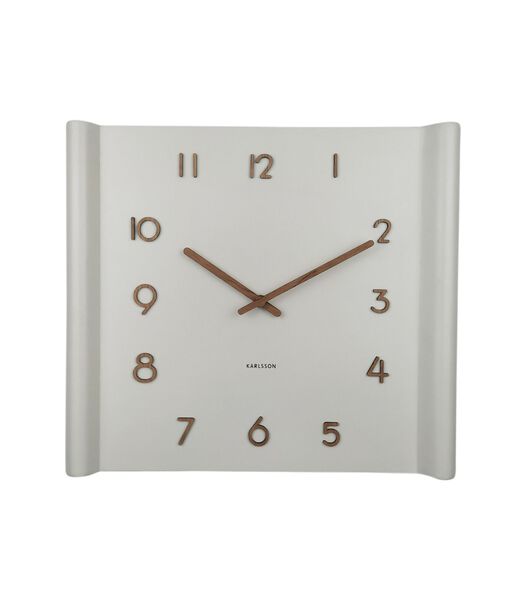 Horloge murale Sole Squared Raised Rim - Blanc - 5.5x32x36cm