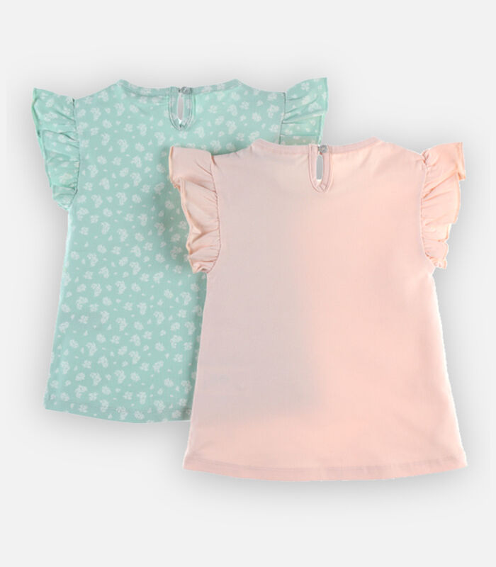 Set de 2 t-shirts en coton BIO, clair/vert d'eau image number 3