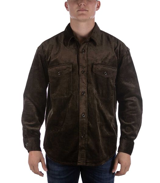 Gant D2 Overhemd. Koord Overshirt Bruin