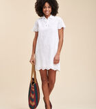 Robe courte blanche en broderie anglaise image number 0