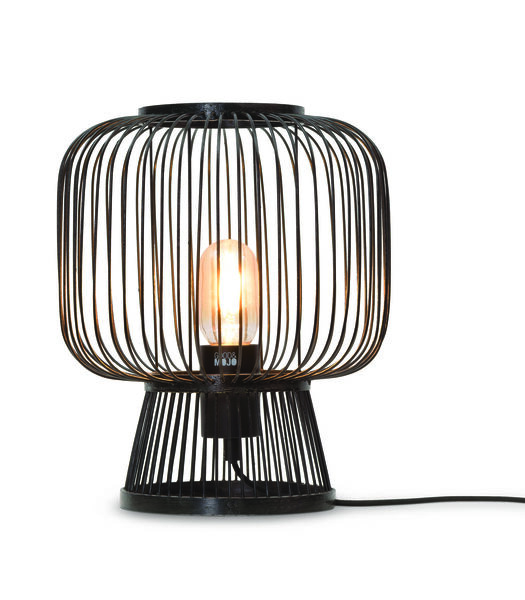 Lampe de table Cango - Bambou Noir - Ø26cm
