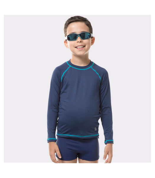 Rash Guard Kids Fpu50+ Uv Colors manches longues T-Shirt Navy Blue Uv