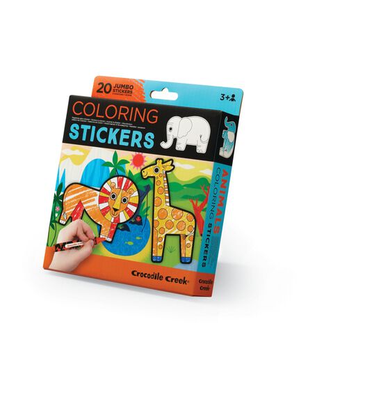 Inkleur Stickers Dieren - 20 stuks