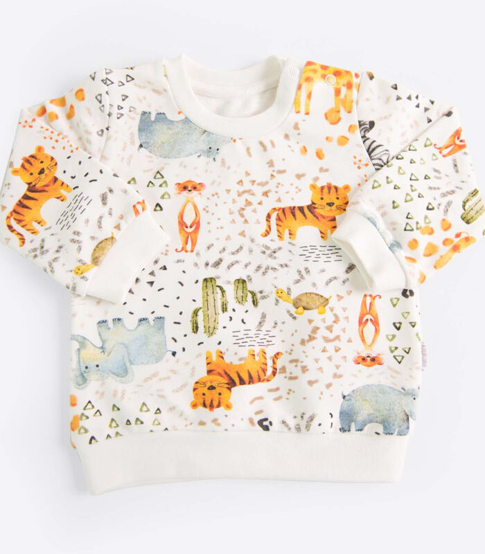 2-delige babypyjama van biologisch katoen Safari image number 1