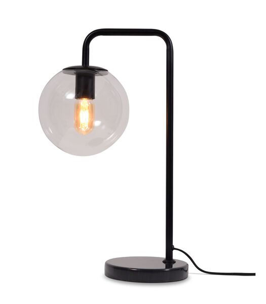 Lampe de Table Warsaw - Noir/Verre - 32x20x53cm
