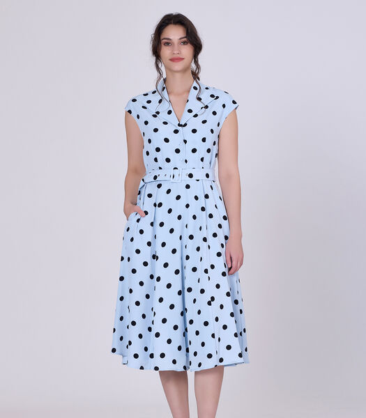 Retro polka dots shirt jurk
