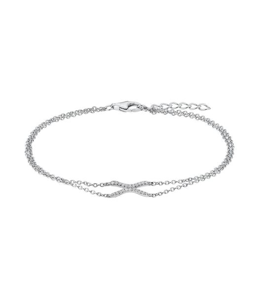 Armband voor dames, 925 Sterling zilver, zirkonia synth.