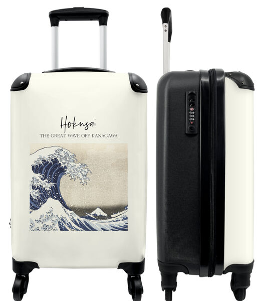 Ruimbagage koffer met 4 wielen en TSA slot (Kunst - Zee - Golven - Hokusai)