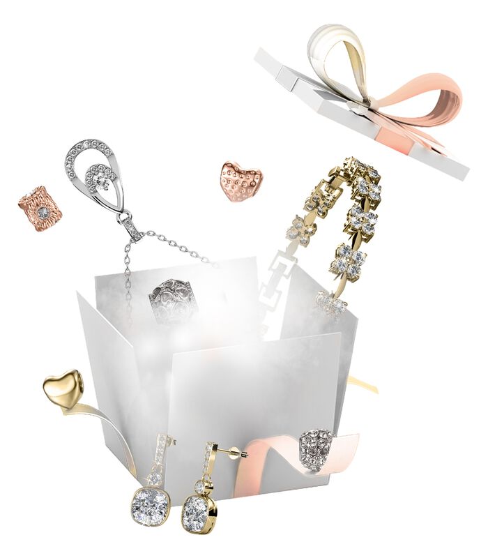 DIY adventskalender - Set van 13 juwelen en 11 kralen - Zilver, goud, roségoud en kristal image number 0
