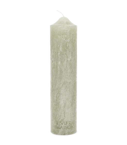 Stompkaars groen, Cilinder kaars (ØxH) 7x30 - RM Rustic Pillar Candle