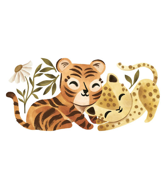FELIDAE - Grote sticker - Tijger en luipaard spel