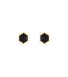 Clous d'oreille pour dames, argent 925 sterling, zirconium (synth.) | hexagone image number 1
